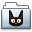 Cat Folder Graphite Smooth Icon 32x32 png